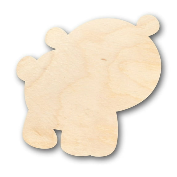 Unfinished Wood Cute Baby Bear Shape - Craft - up to 46" DIY 36" / 1"