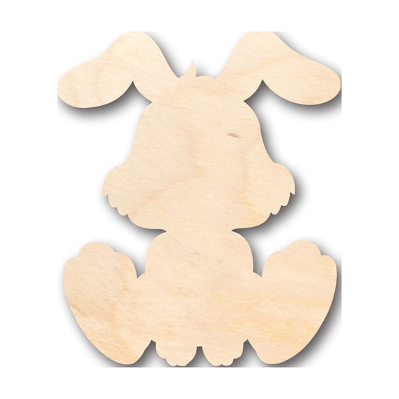 Unfinished Wood Cute Bunny Shape - Craft - up to 46" DIY 36" / 3/4"