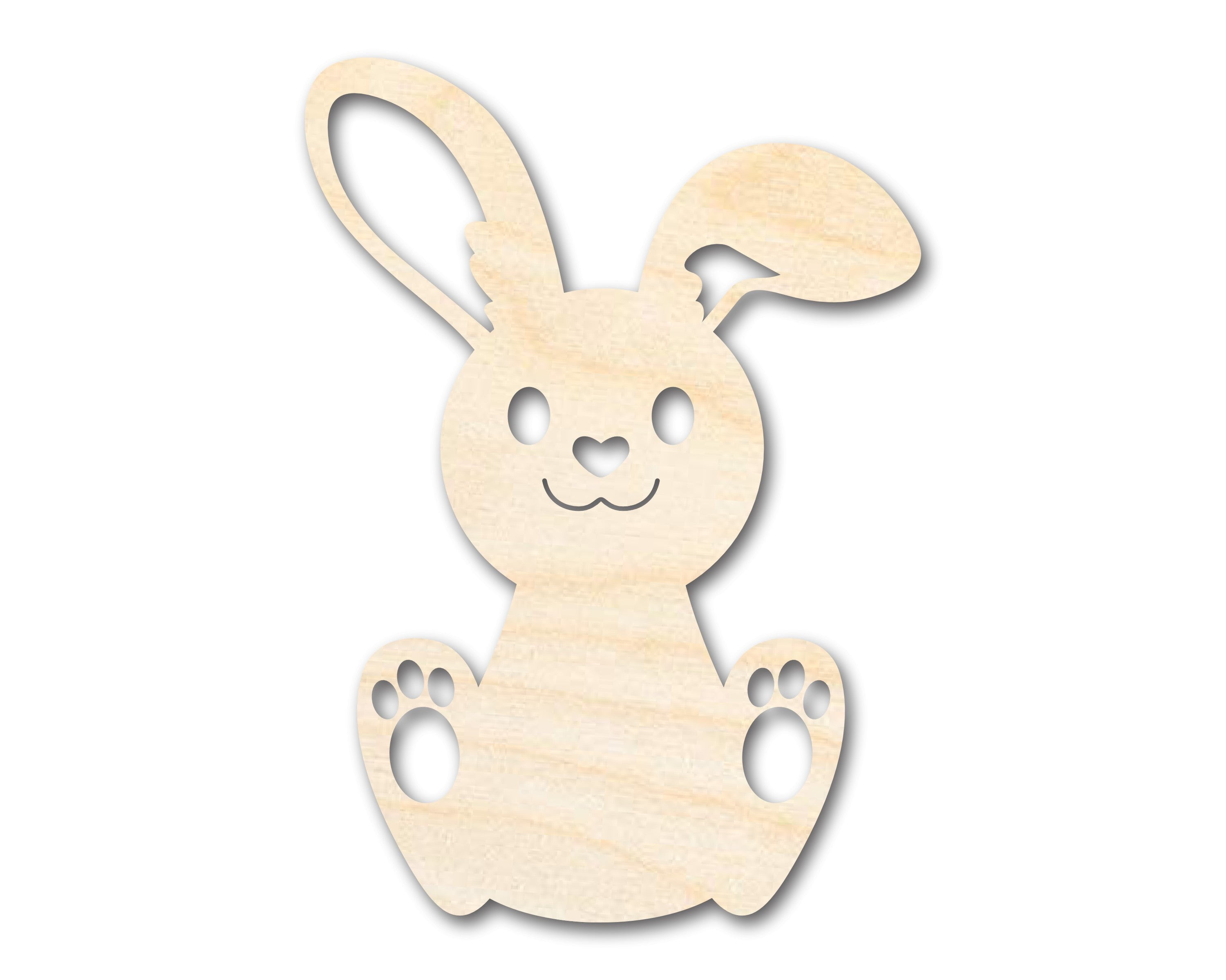 Cute Rabbit Shape Unfinished Wood Cute Bunny Shape - Easter Spring Kids Craft - up to 46 ...