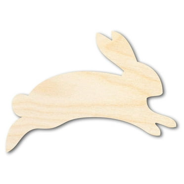 Unfinished Wood Cute Bunny Shape - Easter Spring Kids Craft - up to 46" DIY 7" / 1/2"