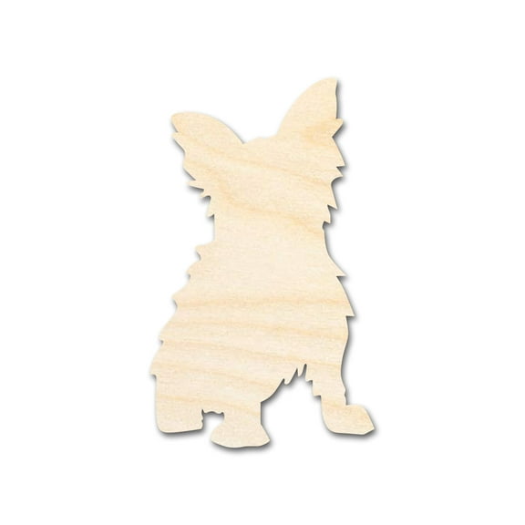 Unfinished Wood Cute Dog Shape - Pet Craft - up to 46" 4" / 1/8"