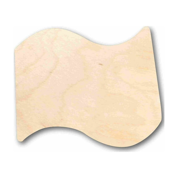 Unfinished Wood Cute Flag Silhouette - Craft- up to 46" DIY 6" / 1/4"