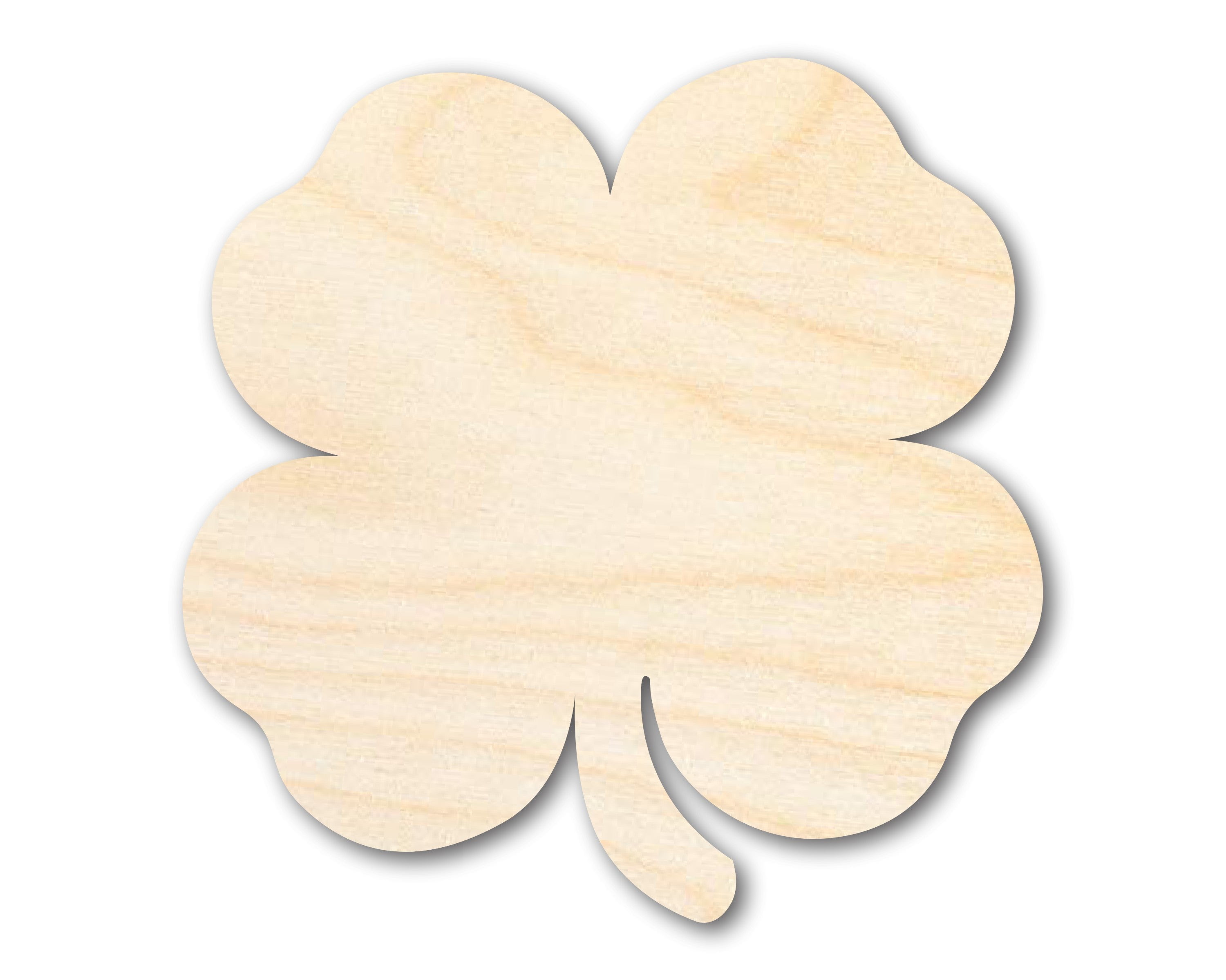 Unfinished Wood Cute Four Leaf Clover Shape - Craft - up to 46