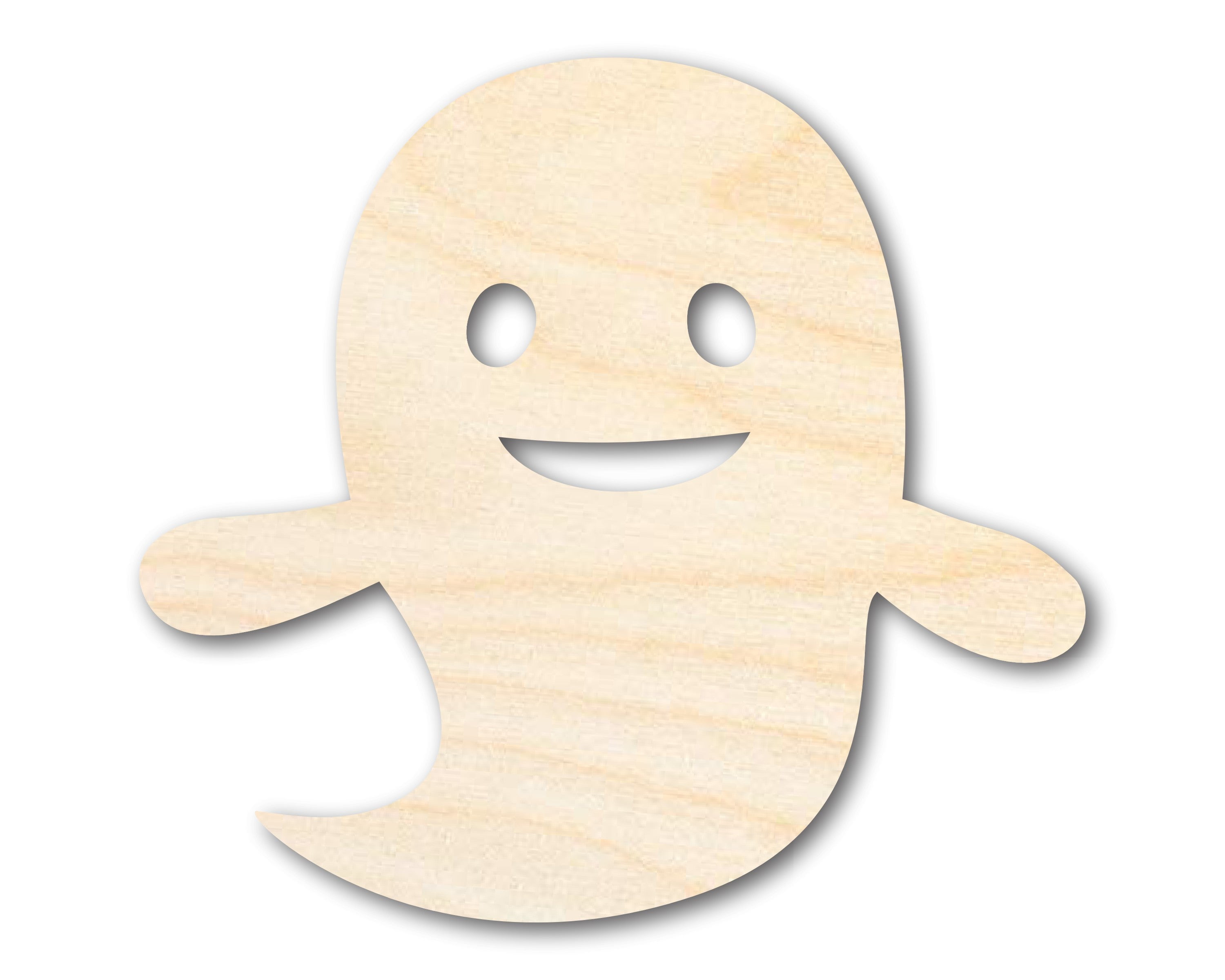 Unfinished Wood Cute Ghost Shape - Craft - up to 46