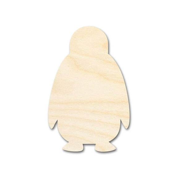 Unfinished Wood Cute Penguin Shape 14" / 1/2"