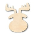 thumbnail image 1 of Unfinished Wood Cute Reindeer Head Shape - Craft - up to 46" DIY 3" / 1/4", 1 of 3