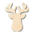 thumbnail image 1 of Unfinished Wood Cute Reindeer Shape - Christmas - Craft - up to 36" DIY 4" / 3/4", 1 of 3