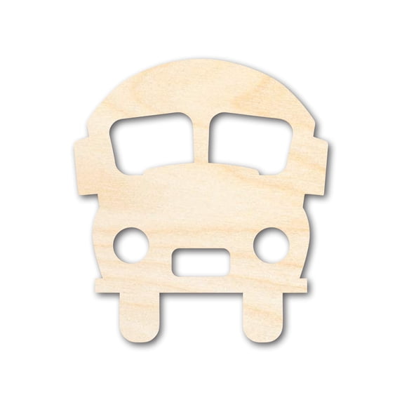 Unfinished Wood Cute School Bus Shape | Back to School | Kids Crafts | Craft Cutout 42" / 3/4"
