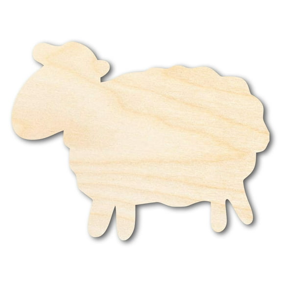 Unfinished Wood Cute Sheep Shape - Craft - up to 46" 7" / 1/4"