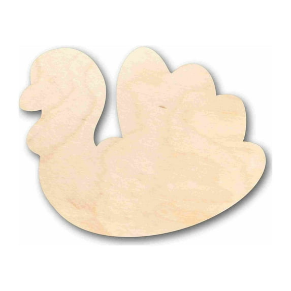 Unfinished Wood Cute Turkey Silhouette - Craft- up to 46" DIY 6" / 1/8"