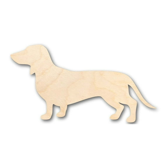 Unfinished Wood Dachshund Dog Shape - Animal - Pet - Craft - up to 46" DIY 24" / 3/4"