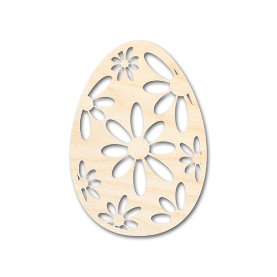 Unfinished Wood Daisy Egg Shape - Easter Craft - up to 46" DIY 20" / 1"