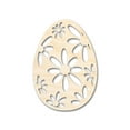 thumbnail image 1 of Unfinished Wood Daisy Egg Shape - Easter Craft - up to 46" DIY 6" / 1/2", 1 of 4