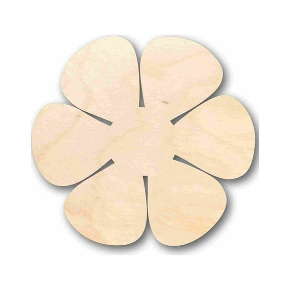 Unfinished Wood Daisy Rose Flower Petals Silhouette - Craft- up to 46" DIY 36" / 1/4"