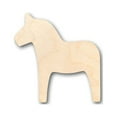 thumbnail image 1 of Unfinished Wood Dala Horse Shape - Animal - Craft - up to 46" DIY 16" / 1/4", 1 of 6