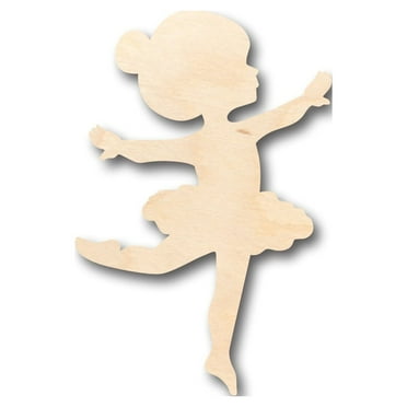Unfinished Wood Dancer Shape - Craft - up to 46" DIY 3" / 1/8"