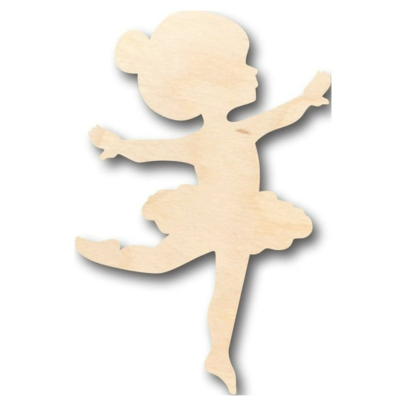 Unfinished Wood Dancer Shape - Craft - up to 46" DIY 4" / 1/2"