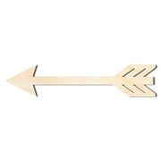 Unfinished Wood Decorative Arrow Shape | Craft Cutout | up to 24" DIY 24" / 1/8"