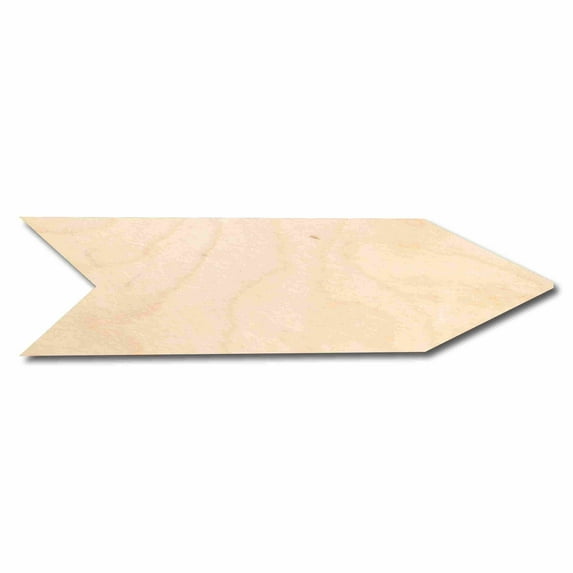 Unfinished Wood Decorative Direction Silhouette - Craft- up to 46" DIY 10" / 3/4"