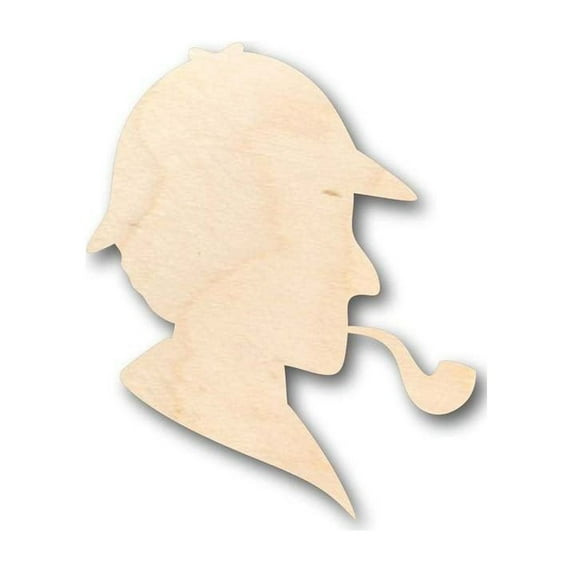 Unfinished Wood Detective Shape - Craft - up to 46" DIY 18" / 1/4"