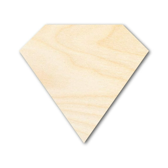 Unfinished Wood Diamond Shape | DIY Craft Cutout | Up to 36'' 2'' / 1/2''