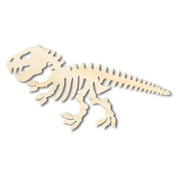 Unfinished Wood Dinosaur Skeleton Shape - Craft - up to 46" DIY 4" / 1/8"
