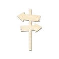 thumbnail image 1 of Unfinished Wood Directional Sign Post Silhouette | DIY Craft Cutout | up to 46" DIY 5" / 1/8", 1 of 3