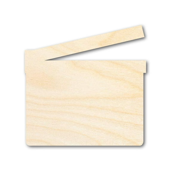 Unfinished Wood Directors Clapboard Silhouette - Film Craft - up to 46" DIY 36" / 1/4"