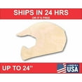 thumbnail image 1 of Unfinished Wood Dirt Bike Helmet Silhouette - Craft- up to 46" DIY 30" / 1/2", 1 of 3