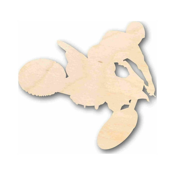 Unfinished Wood Dirtbike Silhouette - Craft- up to 46" DIY 16" / 1/8"