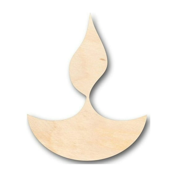 Unfinished Wood Diwali Shape - Craft - up to 46" DIY 14" / 3/4"
