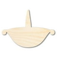 thumbnail image 1 of Unfinished Wood Diya Shape 4" / 1/4", 1 of 3