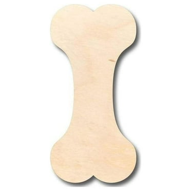 Unfinished Wood Dog Bone Shape - Animal - Pet - Craft - up to 46" DIY 12" / 1/4"