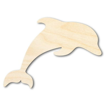 Unfinished Wood Dolphin Shape - Craft - up to 46" 14" / 1/8"