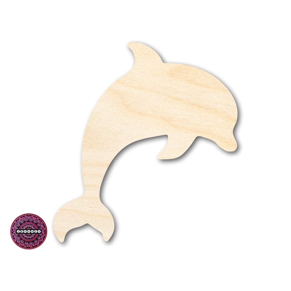 Unfinished Wood Dolphin Shape | JGrondz | DIY Craft Cutout 20" / 1/4"