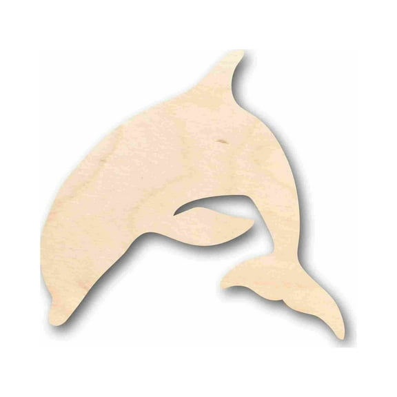 Unfinished Wood Dolphin Silhouette - Craft- up to 46" DIY 46" / 1/2"