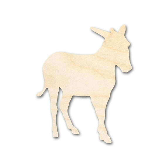 Unfinished Wood Donkey Shape - Animal Craft - up to 46" DIY 14" / 1/8"