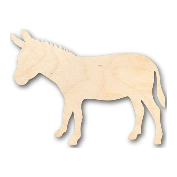 Unfinished Wood Donkey Shape - Animal - Craft - up to 46" DIY 4" / 1/4"