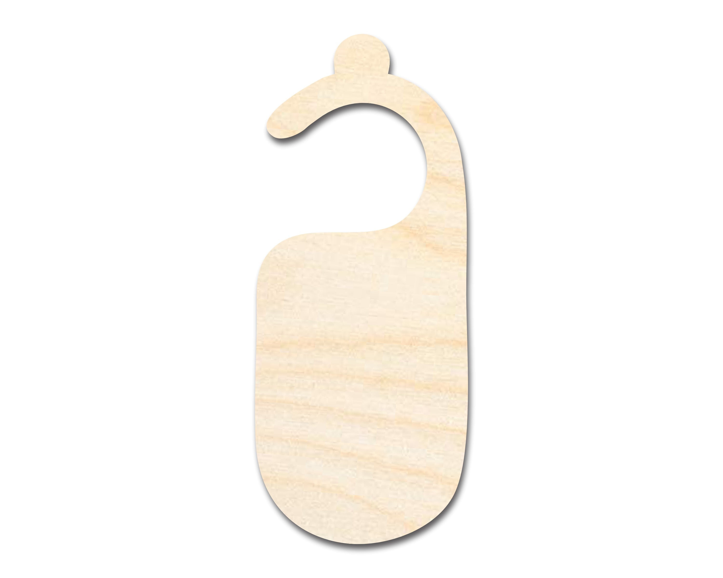 Unfinished Wood Door Hanger Shape Craft Cutout 10" / 1/4"
