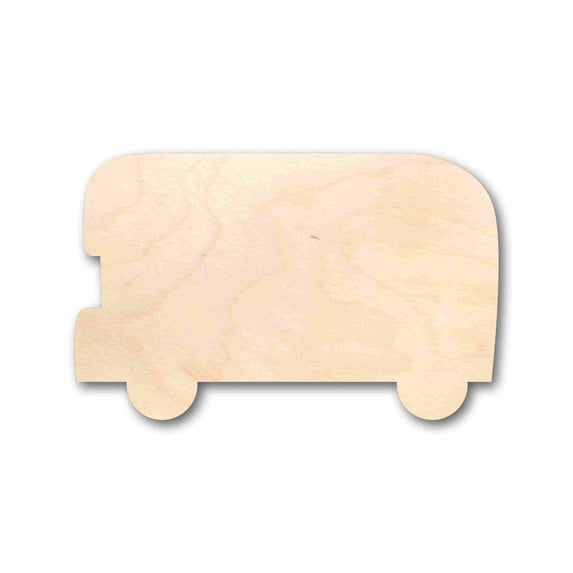 Unfinished Wood Double Decker Bus Silhouette - Craft- up to 46" DIY 6" / 1/4"
