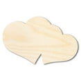 thumbnail image 1 of Unfinished Wood Double Heart Shape - Love Craft - up to 46" 3" / 1/8", 1 of 5