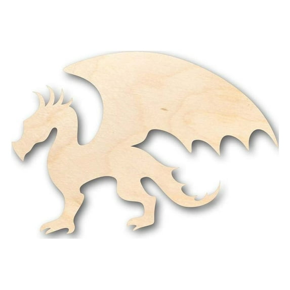 Unfinished Wood Dragon Shape - Mythical - Beast - Craft - up to 46" DIY 18" / 1/8"