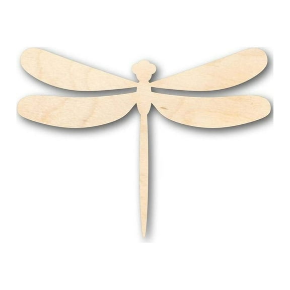 Unfinished Wood Dragonfly Shape - Insect - Wildlife - Craft - up to 46" DIY 8" / 1/8"