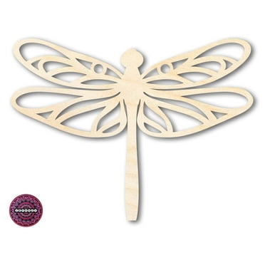 Unfinished Wood Dragonfly Silhouette | JGrondz | DIY Craft Cutout | up to 46" DIY 6" / 1/2"
