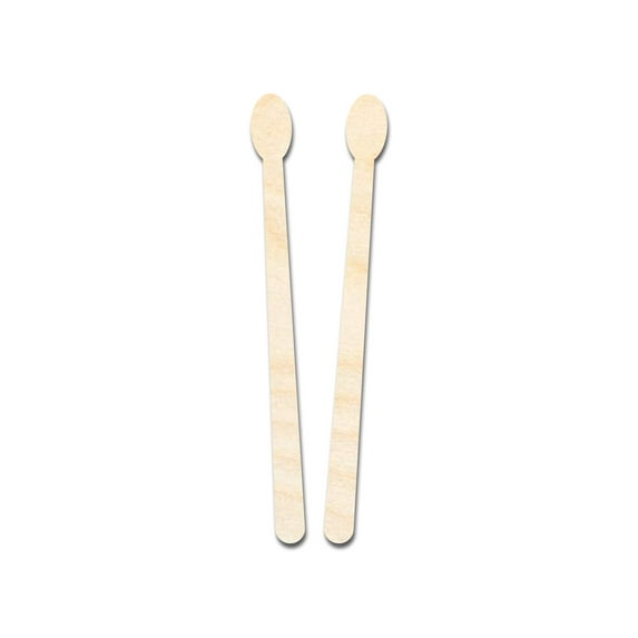 Unfinished Wood Drum Sticks Shape - Craft - up to 46" 18" / 1/4"