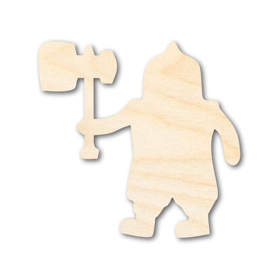 Unfinished Wood Dwarf Shape - Craft - up to 46" 24" / 1/2"