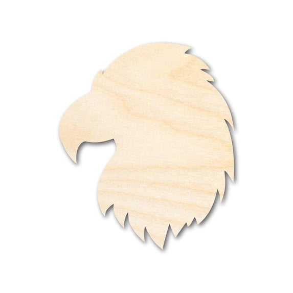 Unfinished Wood Eagle Head Shape | DIY Craft Cutout 7" / 1/4"