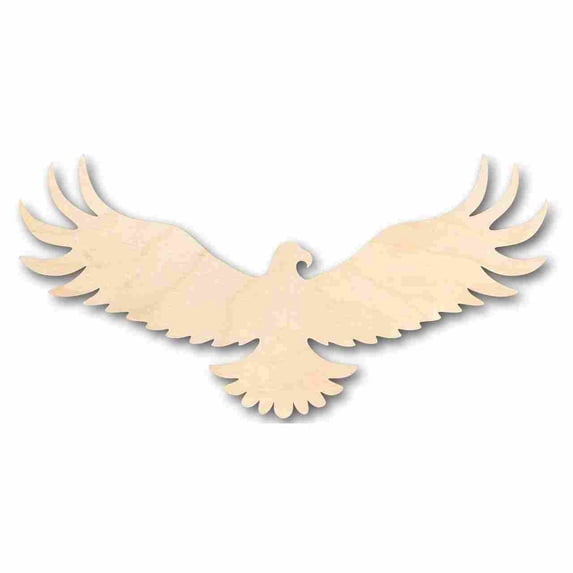 Unfinished Wood Eagle Shape - Animal - Wildlife - Craft - up to 46" DIY 12" / 1"
