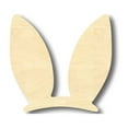 thumbnail image 1 of Unfinished Wood Easter Bunny Ears Shape - Craft - up to 46" DIY 4" / 1/8", 1 of 3