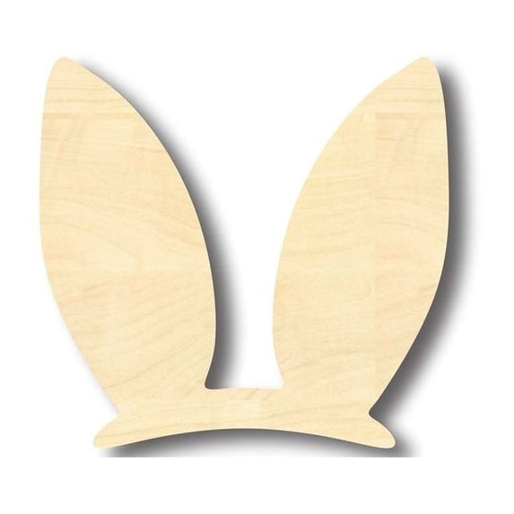 Unfinished Wood Easter Bunny Ears Shape - Craft - up to 46" DIY 6" / 1/8"